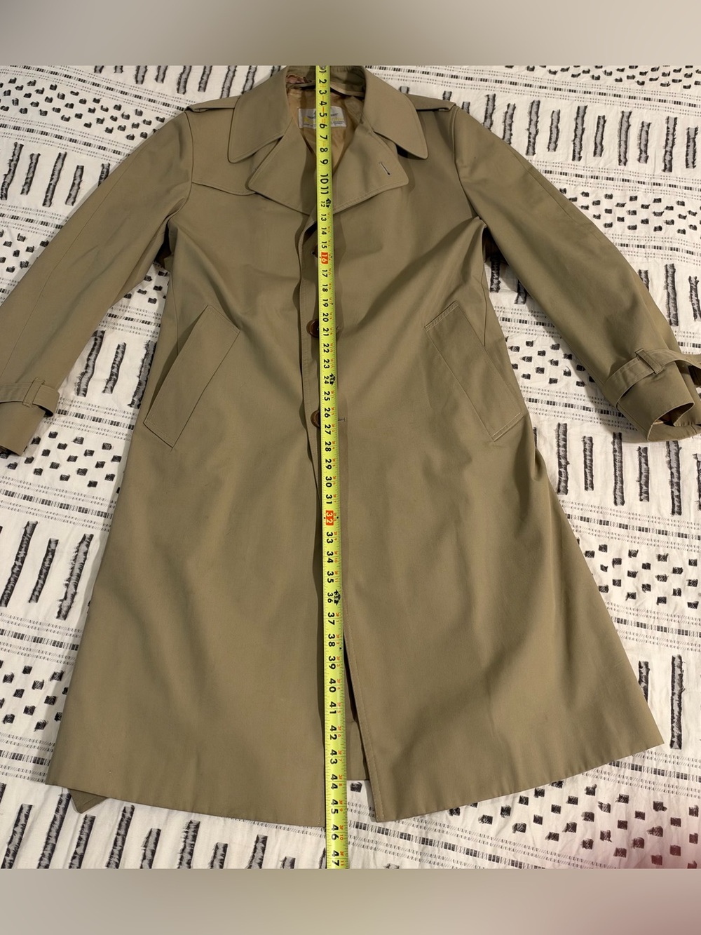 Vintage Aquascutum London Tan Trench Coat - Picture 7 of 13
